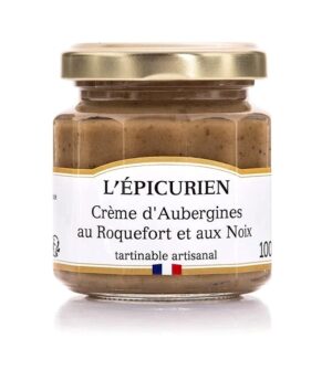 CREME D'AUBERGINE AU ROQUEFORT ET AUX NOIX 100G